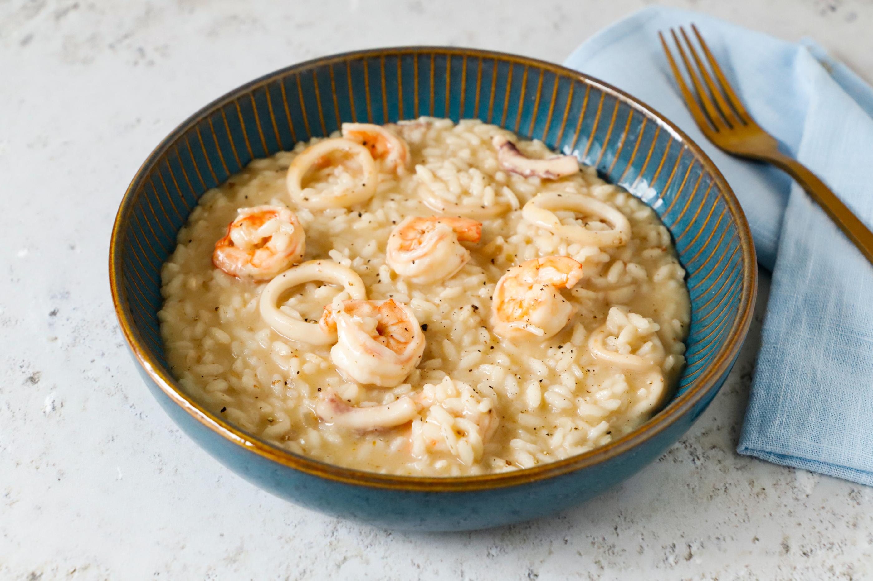 Risotto con calamari e gamberi Conad